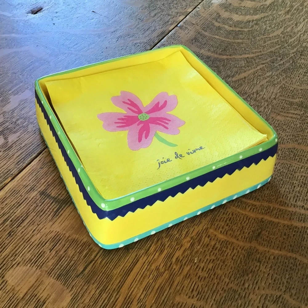 Hallmark Napkin Holder Ceramic by Artist Kimberly Hodges - Picture 2 of 13